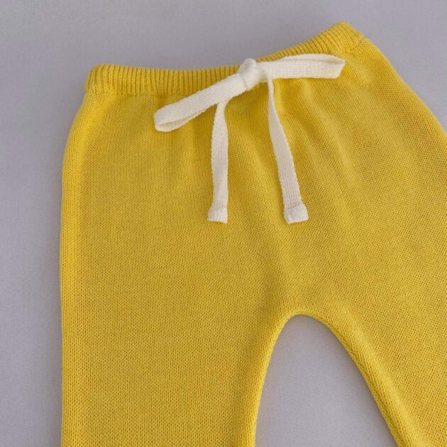 Calça Tricot Amarela - Meu Cantinho de Tricô