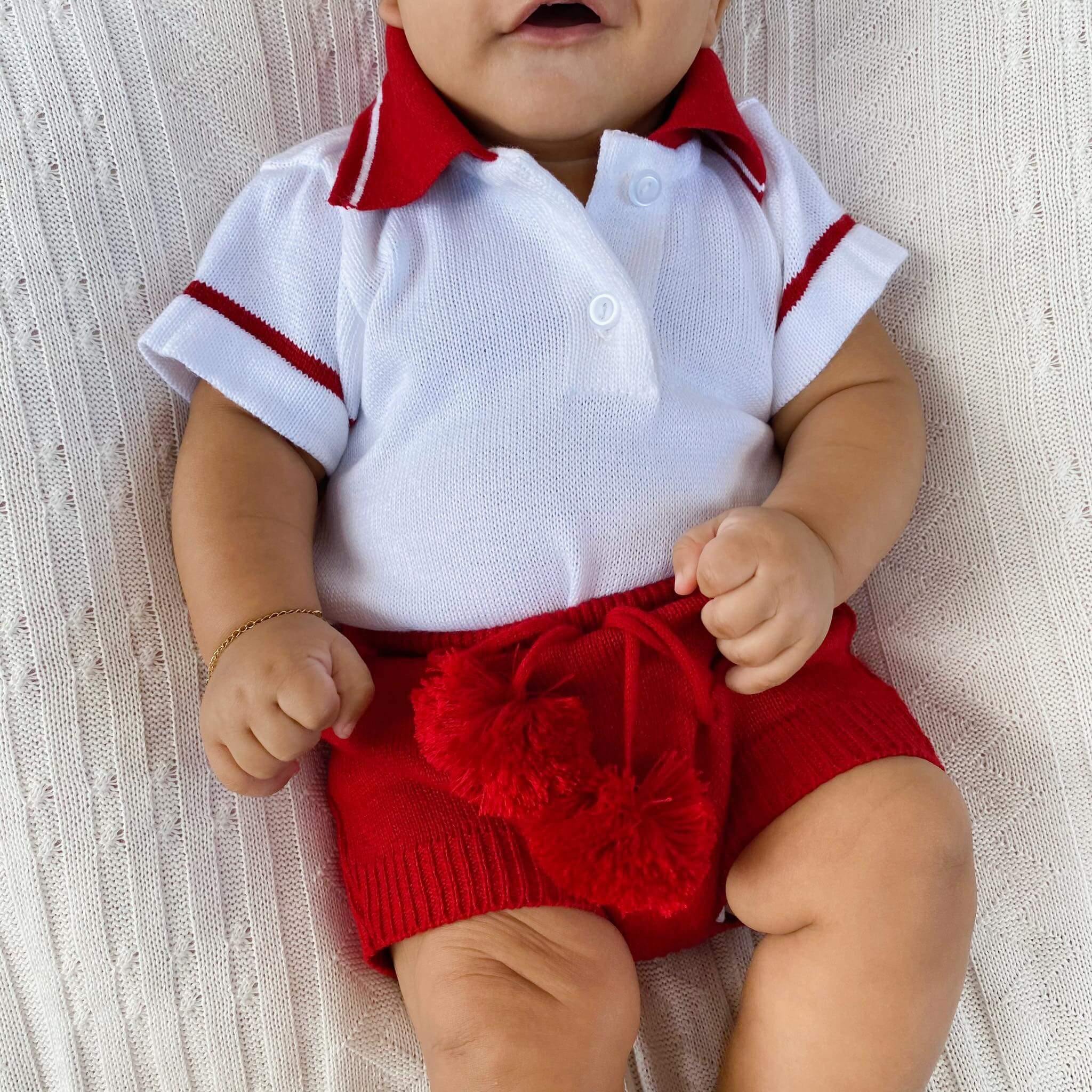 Tapa Fralda Vermelho - Meu Cantinho de Tricô