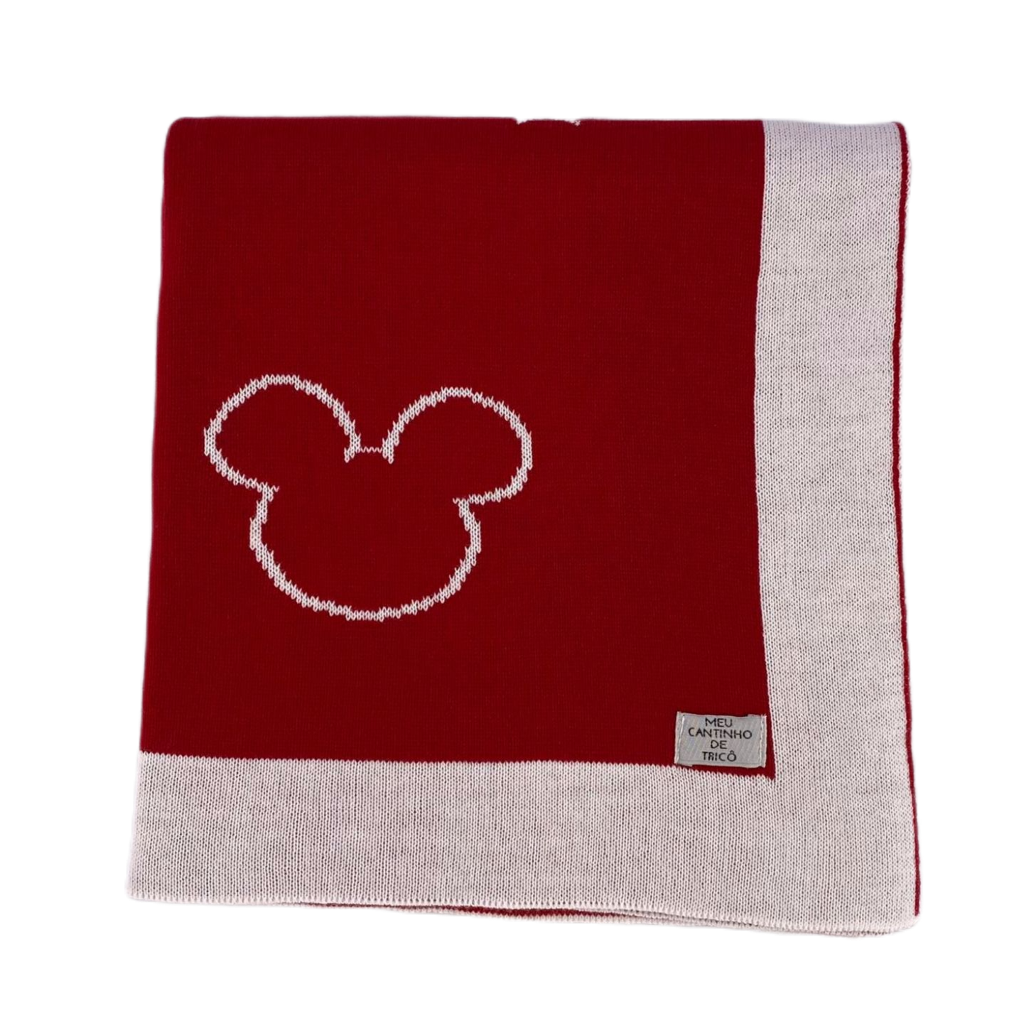 Manta Tricot Mickey Vermelha - Meu Cantinho de Tricô