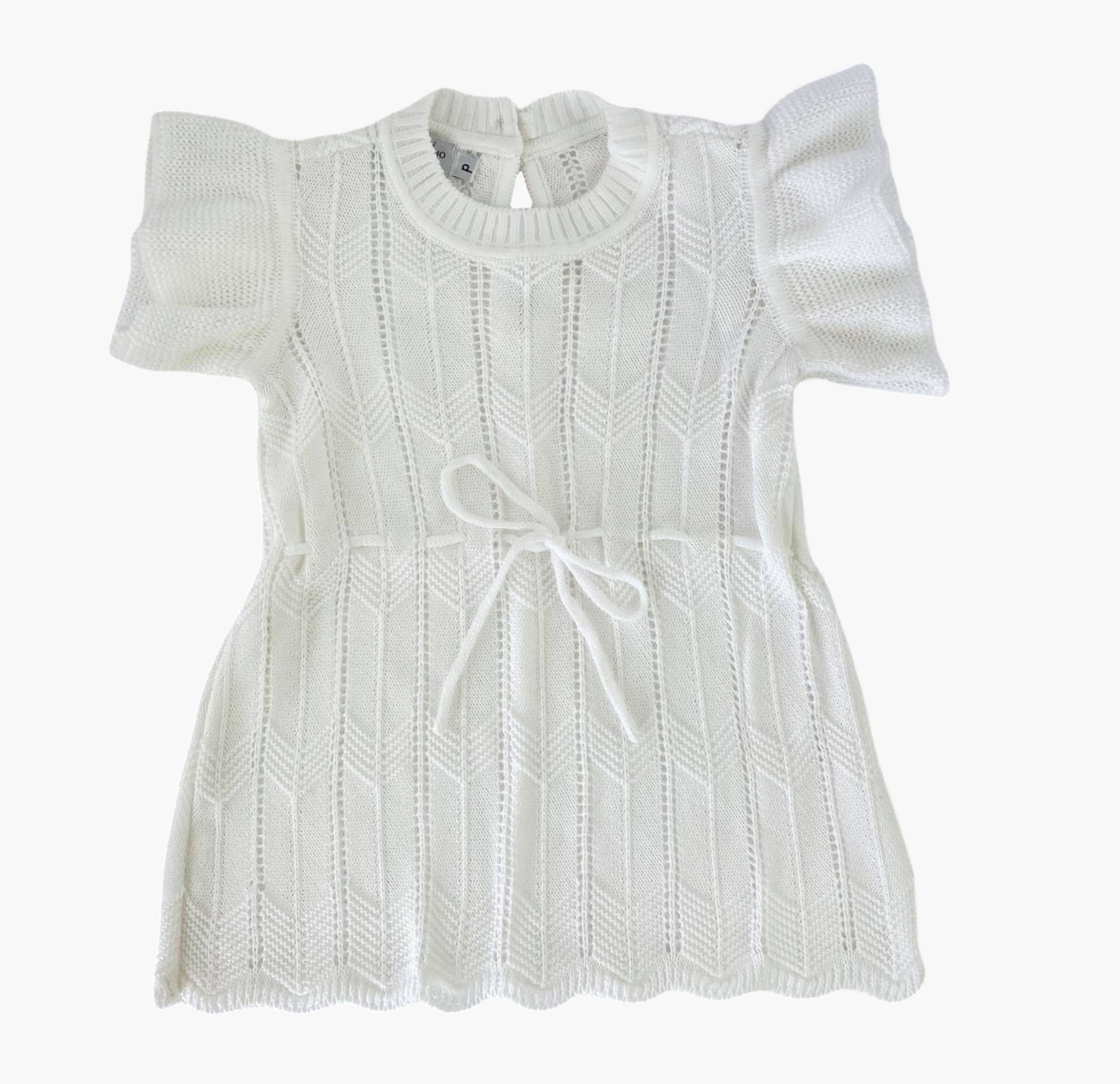 Vestido ZigZag Branco - Meu Cantinho de Tricô