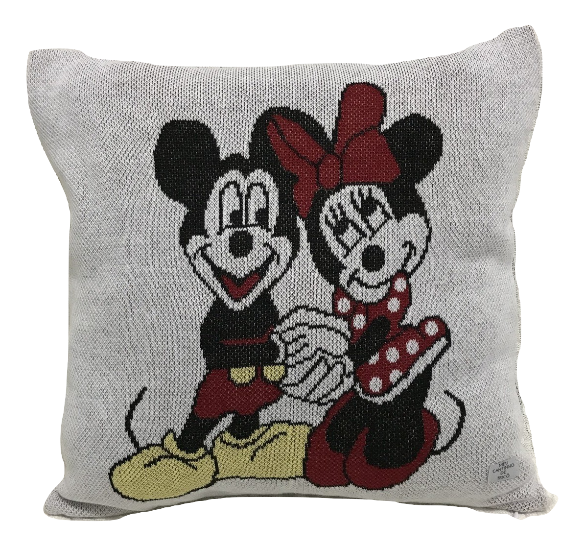 Capa de Almofada Mickey e Minnie - Meu Cantinho de Tricô