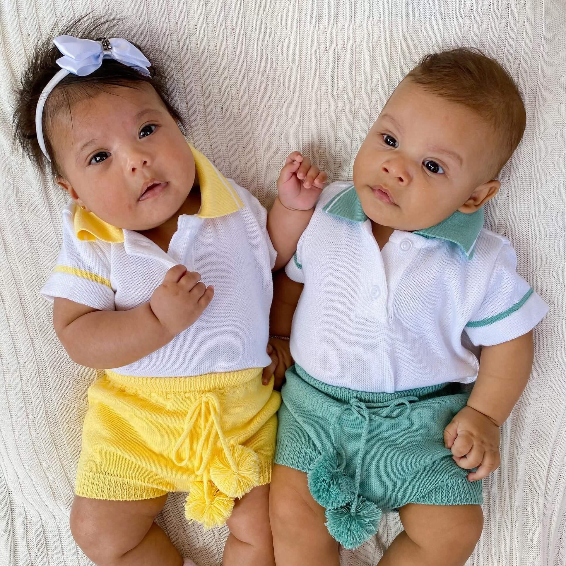 Body Gola Polo Amarelo - Meu Cantinho de Tricô
