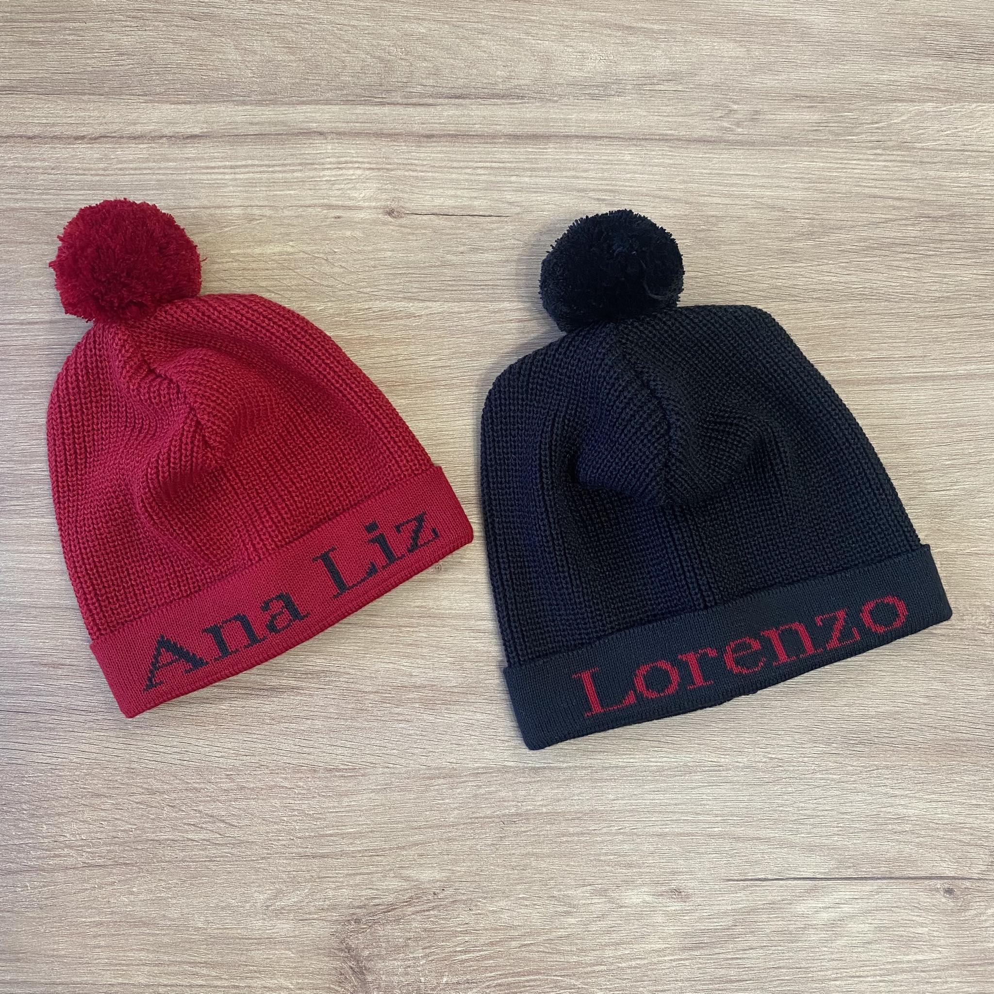 Kit Gorro Pompom e Luvas RN Personalizado com Nome - Imagem 12