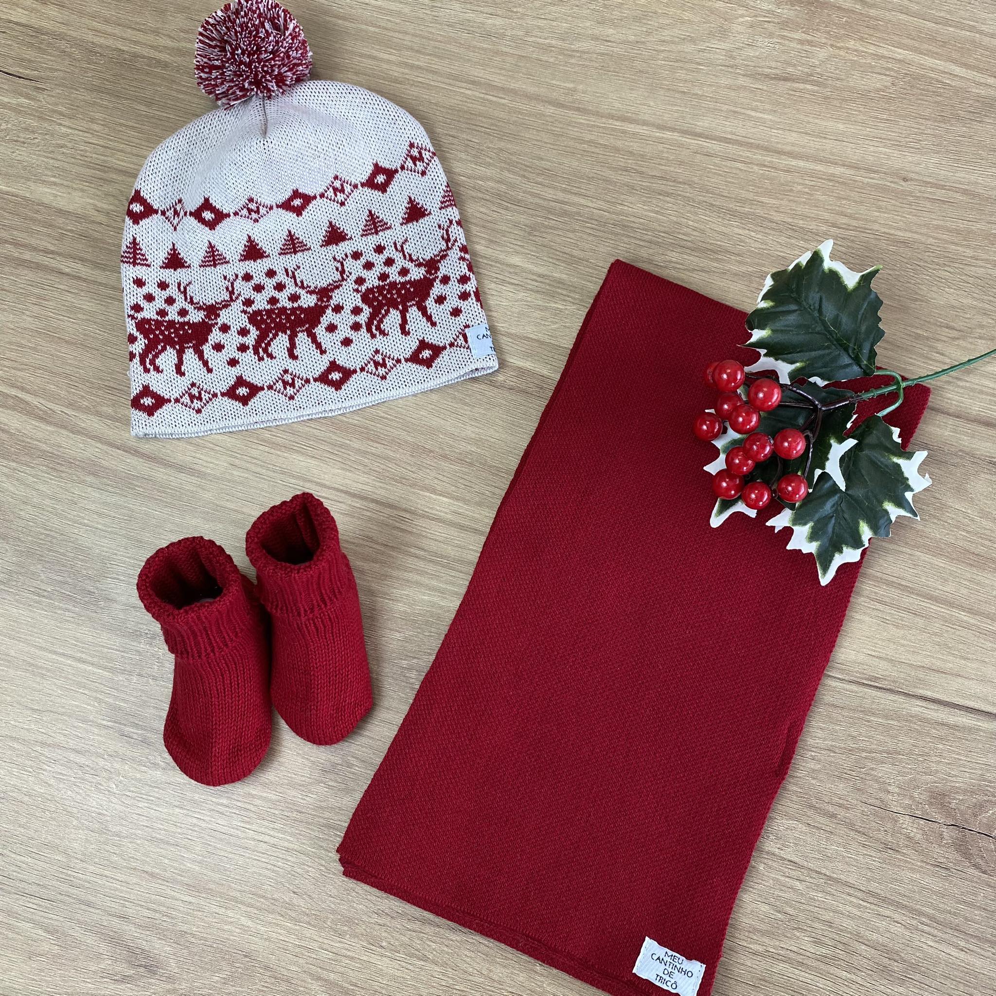 Cachecol Vermelho de Natal
