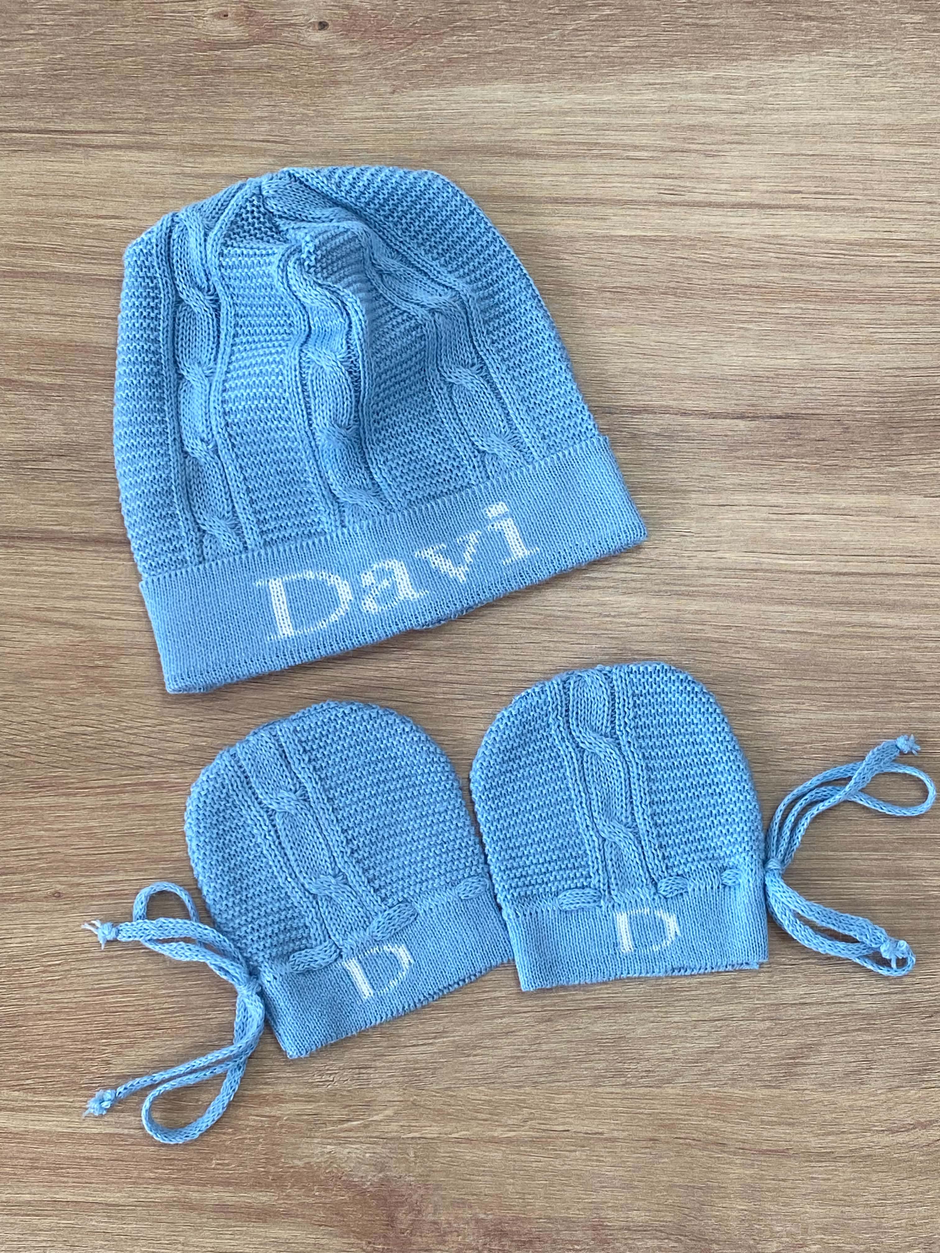 Kit Gorro e Luvas RN Personalizado com Nome - Imagem 2